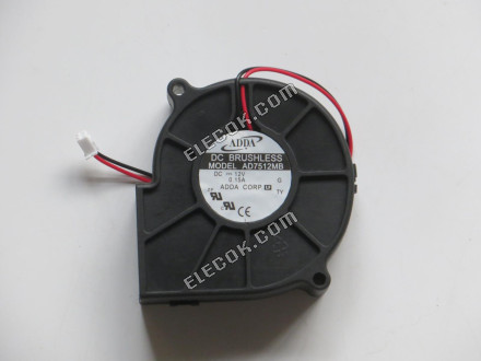 ADDA AD7512MB 12V 0,15A 2 vodiče Chladicí Ventilátor 