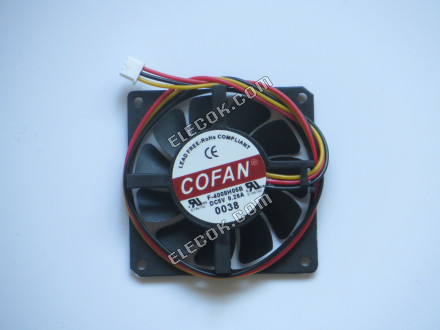 COFAN F-4008H05B 5V DC 0,28A 3 vezeték hűtőventilátor, helyettesítő 