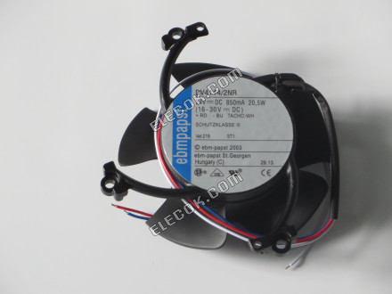 Ebmpapst DV4114/2NR 24V 850mA 20,5W 3 vezeték hűtőventilátor Felújított 