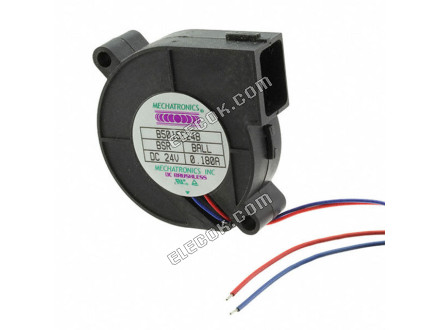 B5015H12B-BSR Mechatronics FúVó 50X15MM 12VDC 2 Huzal Kivezetések 