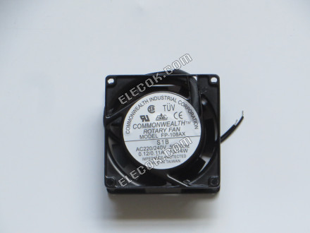 Commonwealth FP-108AX 220/240V 0,12/0.10A 13/14W 2 vodiče Chladicí Ventilátor 