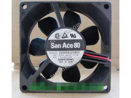 Sanyo 109R0812G402 12V 0,37A 4,44W 2 vodiče Chladicí Ventilátor 