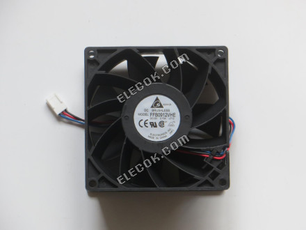 Delta FFB0912VHE-J712 9038 12V 0,75A 3 vezeték Hűtőventilátor 