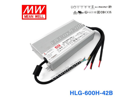 Mean Well HLG-600H-42B Tápegység 600W 42V- Dimmable 