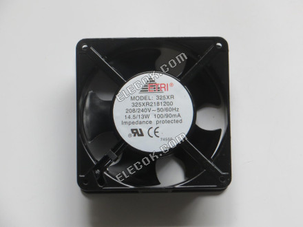 ETRI 325XR2181200 208/240V 100/90mA 14,5/13W Hűtőventilátor 