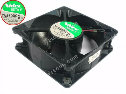 Nidec A31256-10A Szerver - Négyzet Ventilátor P/N 930050, TA450DC, sq127x127x38, 2 vezeték, 12V 0,4 