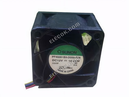 SUNON PF40281BX-D050-S99 Server - čtvercový Ventilátor DC 12V 10.80W, 40x40x28mm, 4 Vodiče 