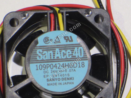 Sanyo 109P0424H6D18 24V 0,07A 3 vodiče Chladicí Ventilátor, nový 