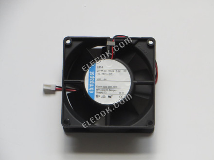 Ebmpapst 3314 24V 100mA 2,4W 2 vodiče Chladicí Ventilátor 