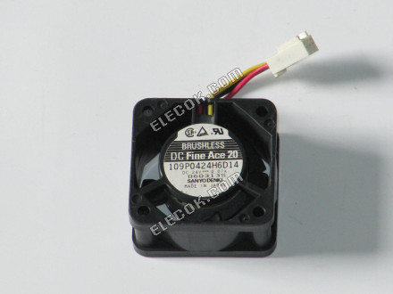 Sanyo 109P0424H6D14 24V 0,07A 3 vodiče ventilátor Repasovaný 