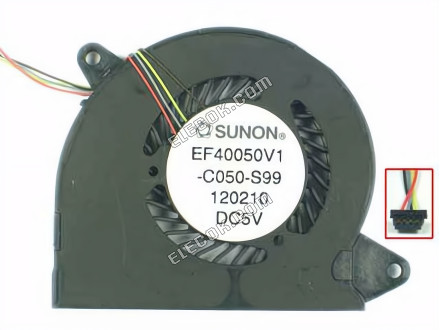 SUNON EF40050V1-C050-S99 Hűtőventilátor 5V, Bare ventilátor 4-pin 