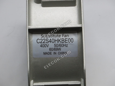COSTECH C22S40HKBE00 400V 50/60HZ 0,14/0,13A 60/69W Hűtőventilátor, helyettesítő 225*225*80MM 