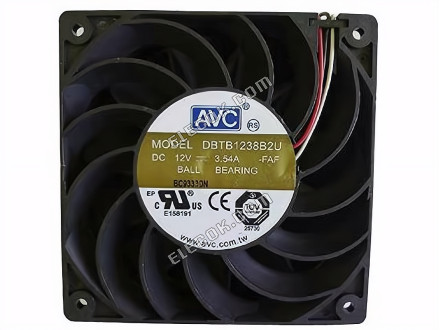AVC DBTB1238B2U 12V 3,54A Hűtőventilátor 