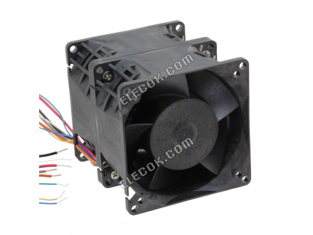 GFM0812DUB7S Delta Electronics 80X86MM 12V DC VENTILáTOR W/PWM říZENí 4 Vodič Vývody per Ventilátor 