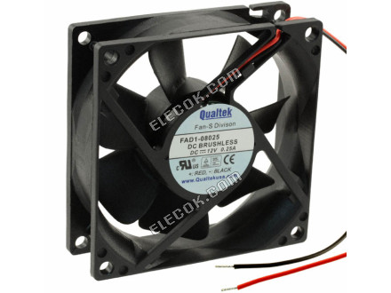 Qualtek FAD1-08025DSJW12 24V 0,15A 3,6W 2 vezeték Hűtőventilátor csere 