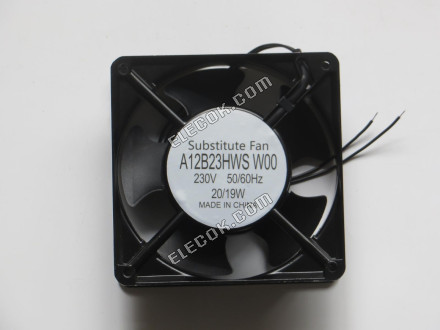 COSTECH A12B23HWS W00 230V 20/19W 2 vezeték Hűtőventilátor csatlakozó nélkül, helyettesítő 