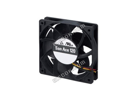 9GA1224S40011 Sanyo Denki VENTILáTOR AXIáLIS 120X25.4MM 24VDC HUZAL 3 Huzal Kivezetések 