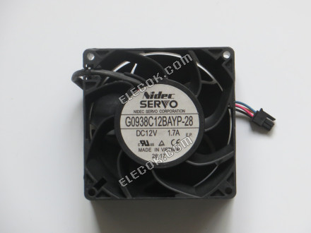 NIDEC G0938C12BAYP-28 12V 1,7A 4 vezeték Hűtőventilátor 