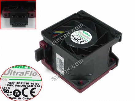 NIDEC V60E12BS2CB5-08T06 12V 2.50A 4 vezeték Hűtőventilátor 