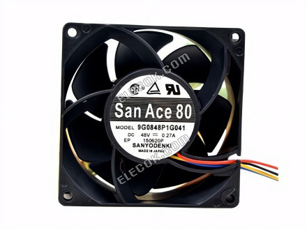 Sanyo Denki 9G0848P1G041 Szerver Négyzet Alakú Ventilátor 9G0848P1G041 4 Vezeték 