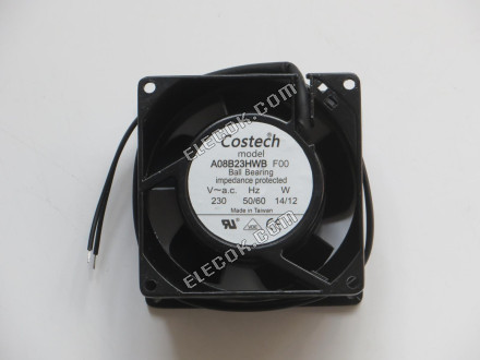 Costech A08B23HWB F00 230V 50/60HZ 14/12W 2 vodiče Chladicí Ventilátor 