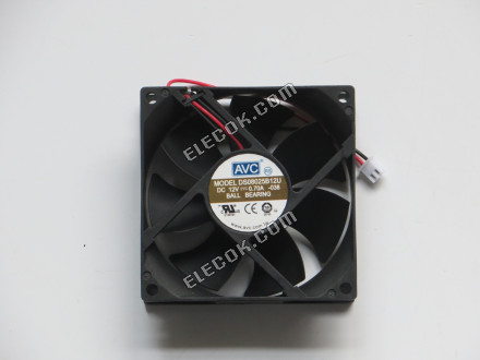 AVC DS08025B12U 12V 0.70A 2 vezeték Ventilátor 