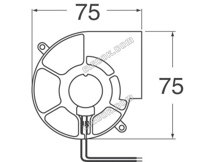 Sunon PMB1275PNB1-A 2 12V 0,3A 3,6W 2 vodiče Chladicí Ventilátor 
