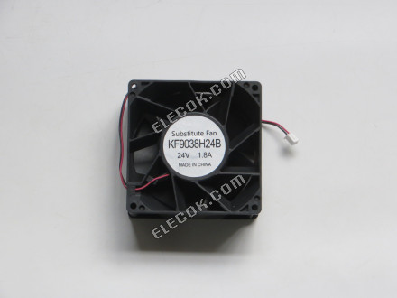 sanonda KF9038H24B DC 24V 1,8A 2 vezeték Hűtőventilátor helyettesítő felújított 