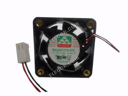 Protechnic Magic MGA4012YB-O15 Szerver - Négyzet Ventilátor SF40x40x15, w80x2x2, 12V 0,15A 2 vezeték 
