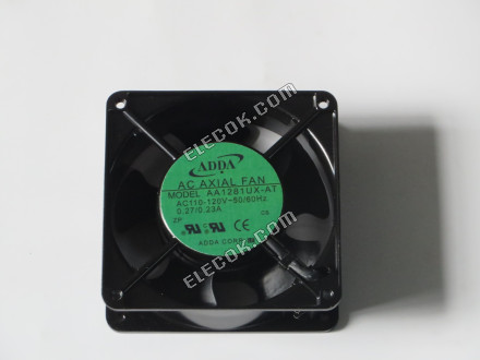 ADDA AA1281UX-AT-LF 110-120V AC 50/60HZ 0,27/0,23A Chladicí Ventilátor se zásuvkovým připojením 