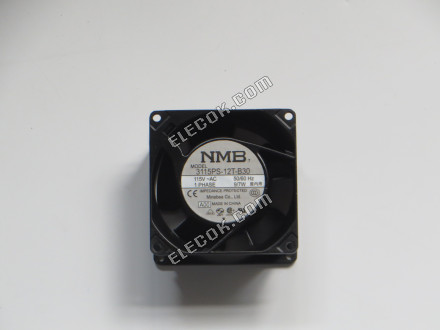 NMB 3115PS-12T-B30 115V AC 50/60Hz 9/7W Chladicí Ventilátor se zásuvkovým připojením 