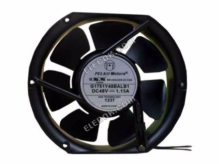 PELKO Motors G1751Y48BALB1 48V 1,15A 2 vodiče Chladicí Ventilátor 