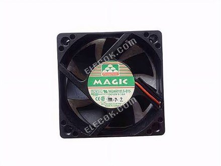 Protechnic Magic MGA6012LS-B15 Szerver - Négyzet Ventilátor, sq60x60x15mm, 2 vezeték, DC 12V 0,12A 