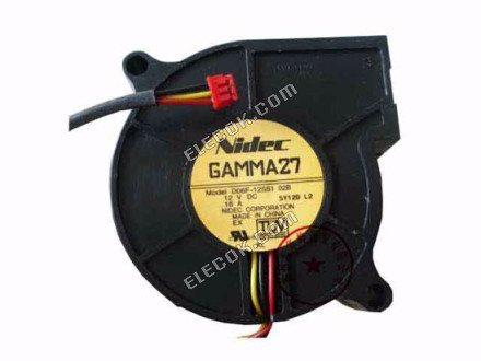 Nidec D06F-12SS1 12V 0,18A 3 vezeték hűtőventilátor 