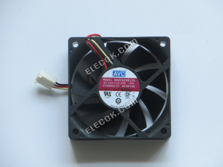 AVC DA07020R12H 12V 0,33A 3 vodiče Bílá řádek Chladicí Ventilátor 