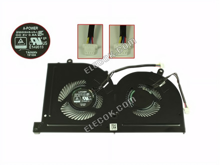 MSI GS63VR Chladicí Ventilátor BS5005HS-U3J DC 5V 0,5A w50x8x8, Bare 2 Ventilátor 8-wire 