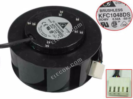 DELTA KFC1048DS 48V 0,52A 4 vodiče chladicí ventilátor 