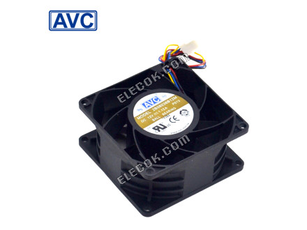 AVC 2B08038B12M 12V 1,12A 4 vodiče Chladicí Ventilátor S Kuličkovými Ložisky 