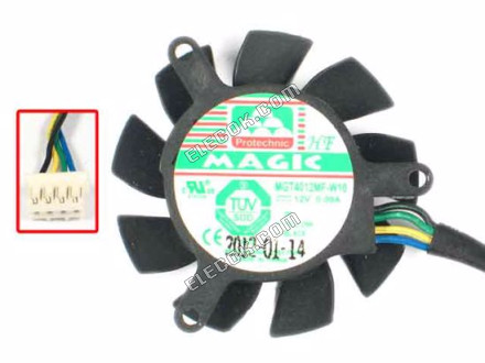 Protechnic Magic MGT4012MF-W10 12V 0,09A 4 vodiče Chladicí Ventilátor 
