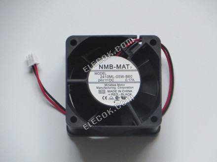 NMB 2410ML-05W-B60 6025 24V 0,17A 2 vezeték ventilátor -val/-vel fehér csatlakozó 