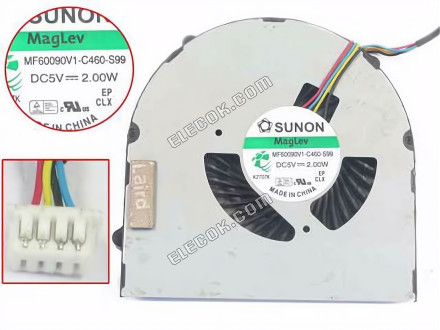 SUNON MF60090V1-C460-S99 Hűtőventilátor 5V, 2.00W, Bare ventilátor 4-pin 
