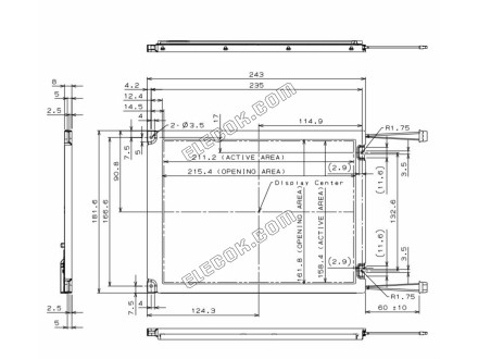 T-51513D104JU-FW-A-AF OPTREX 10,4" A-Si TFT-LCD Panel 