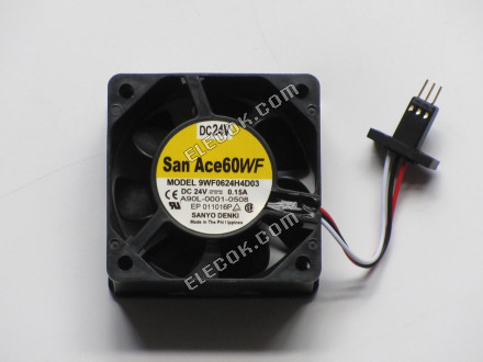 ACE 60WF Sanyo 6025 9WF0624H4D03 24V 0,15A 3 vezeték Fanuc inverter ventilátor, új 