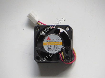 Y.S.TECH FD124020HB 12V 0,1A 3 vezeték Hűtőventilátor 