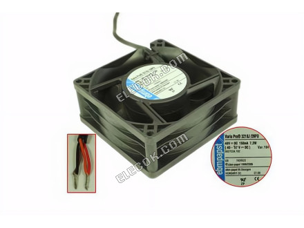 ebm-papst 3218 J/2NPU Server - čtvercový Ventilátor sq90x90x38mm, 4 vodiče, 48V 7,2W 