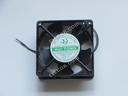 Hui Tong HT-A12038S220 220-240V 50/60HZ 0.10-0.16A Serverový čtvercový Ventilátor 2 vodiče chladicí ventilátor 