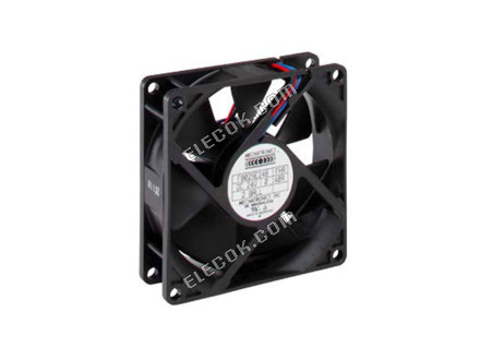 F8025X24B2-FHR Mechatronics VENTILáTOR AXIáLIS 80X25MM LCKD RTR 24VDC 3 Huzal Kivezetések 