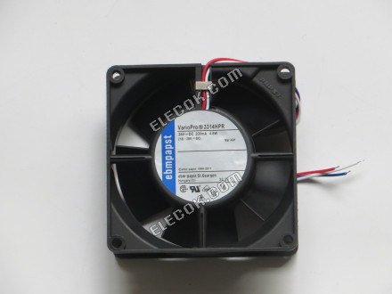 ebm-papst 3314 HPR Szerver - Négyzetes Ventilátor sq90x90x32mm, 3 vezeték, 24V 4,8W 