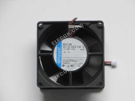 ebm-papst 3314HR 24V DC 5,3W 220MA 2 vezeték Hűtőventilátor 