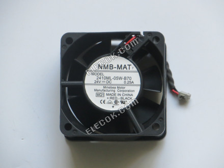 NMB 2410ML-05W-B70 24V 0,25A 2 vodiče Chladicí Ventilátor s šedá konektor 